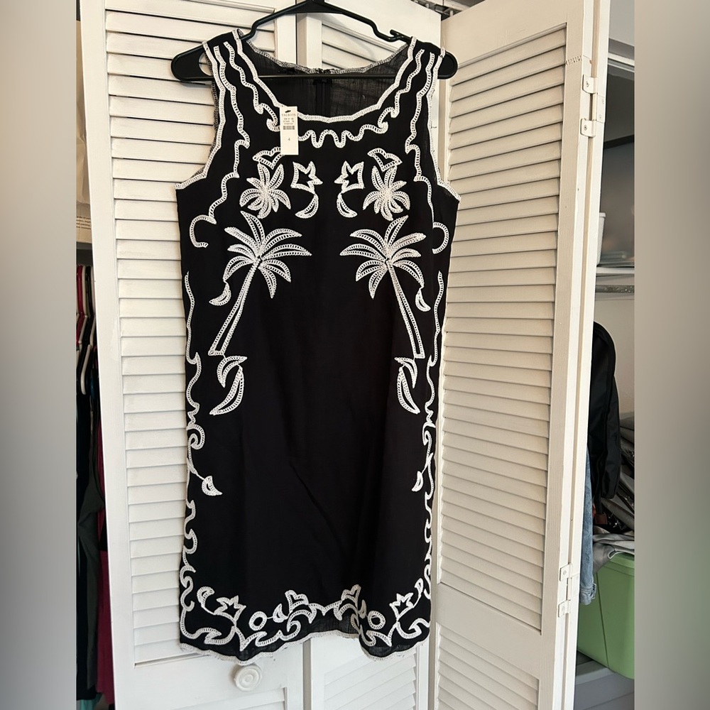 Talbots Black Dress with White Detailing